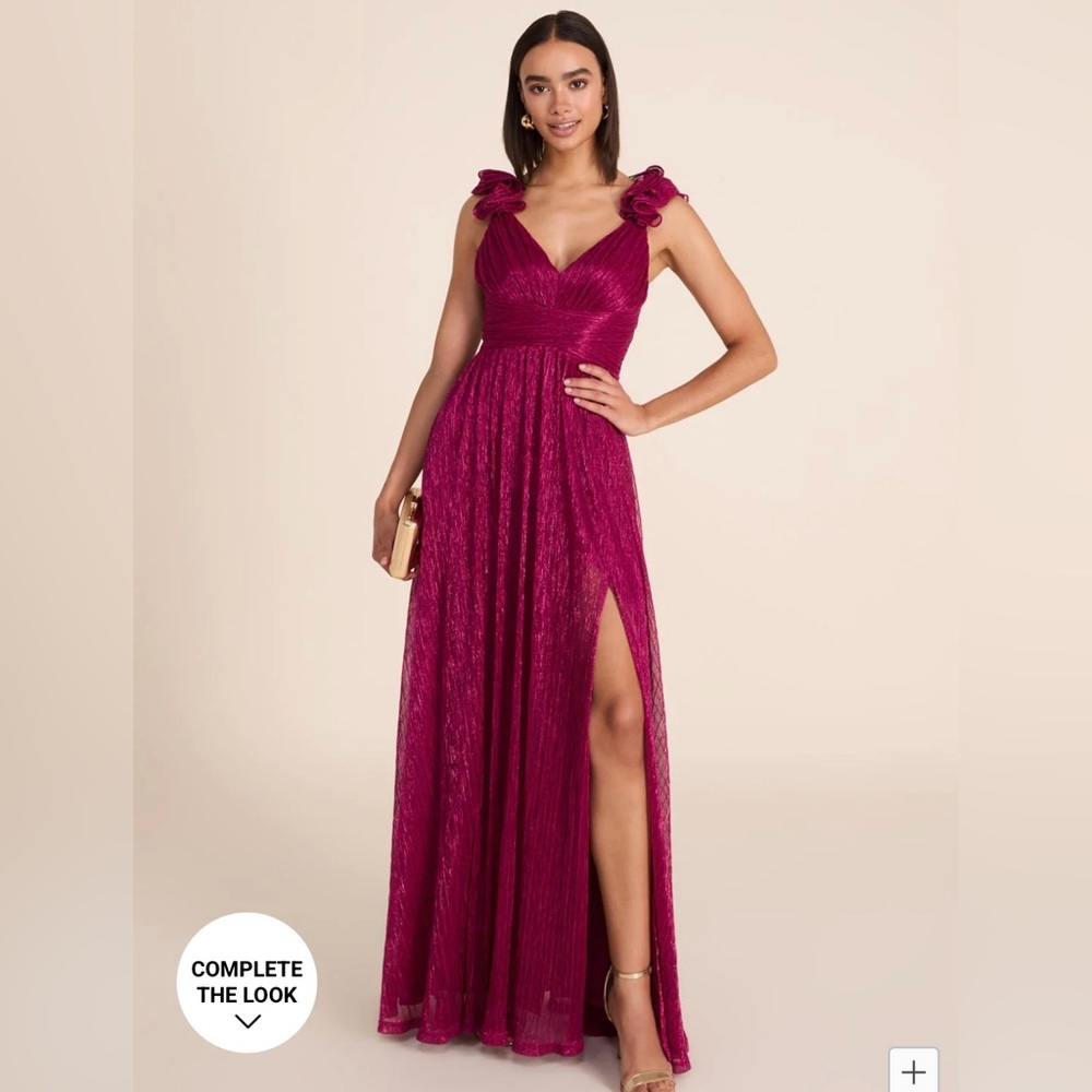 Elegant Magenta Evening Gown